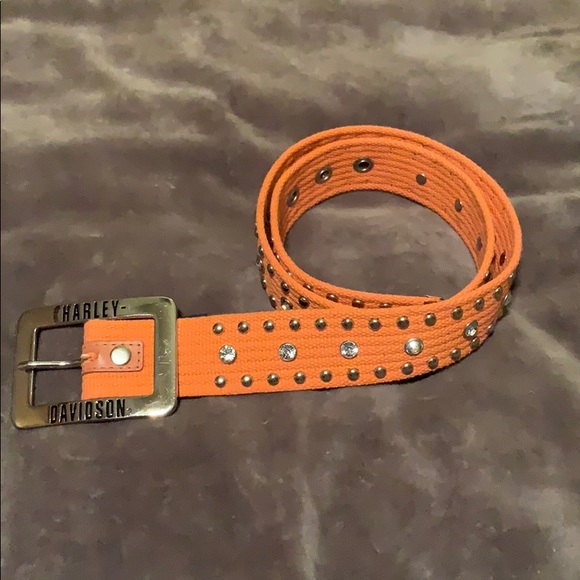 Harley-Davidson Accessories - Orange bling cotton/rope belt